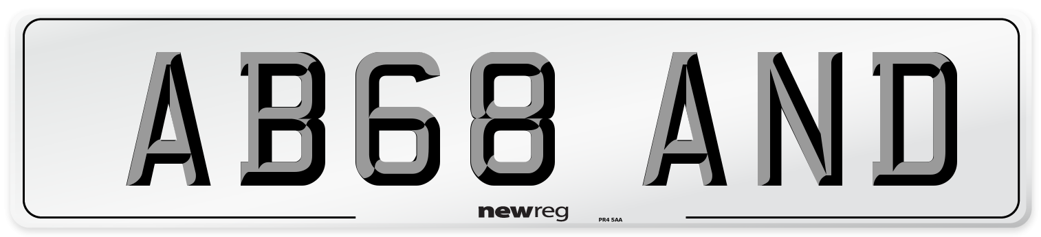 AB68 AND Number Plate from New Reg